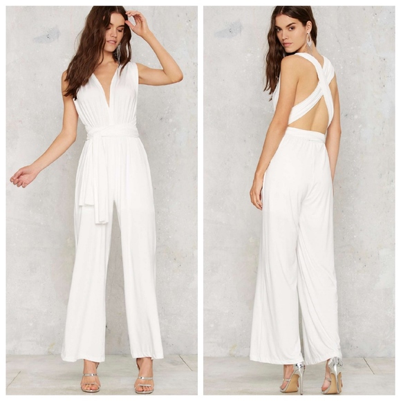 nasty gal white jumpsuit